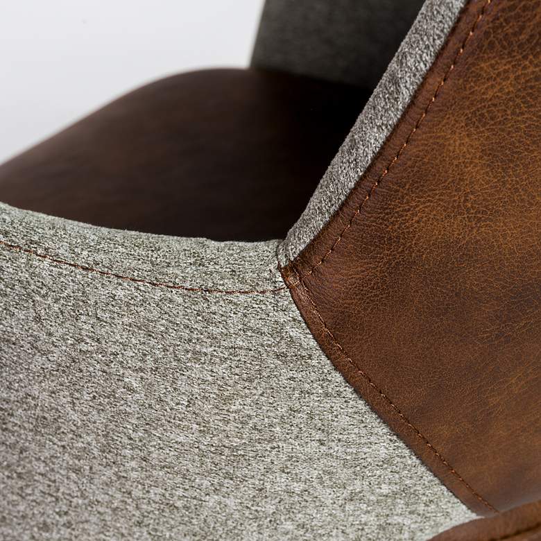 Image 5 Desi Gray and Light Brown Adjustable Tilt Office Chair more views