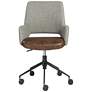 Desi Gray and Light Brown Adjustable Tilt Office Chair in scene
