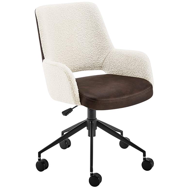 Image 1 Desi Ivory and Brown Adjustable Office Chair
