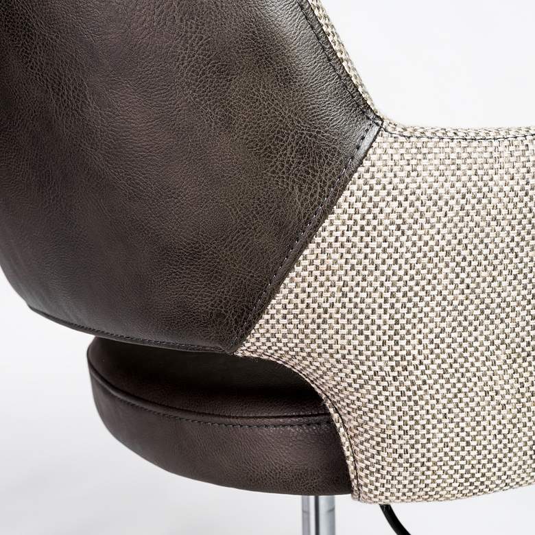 Image 4 Desi Light Gray and Dark Gray Adjustable Tilt Office Chair more views