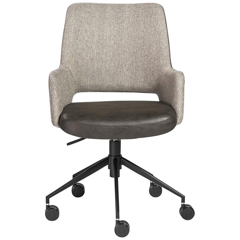 Image 6 Desi Light Gray and Dark Gray Adjustable Tilt Office Chair more views