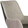 3_Desi Light Gray Fabric and Dark Gray Faux Leather Armchair more views