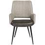 7_Desi Light Gray Fabric and Dark Gray Faux Leather Armchair more views