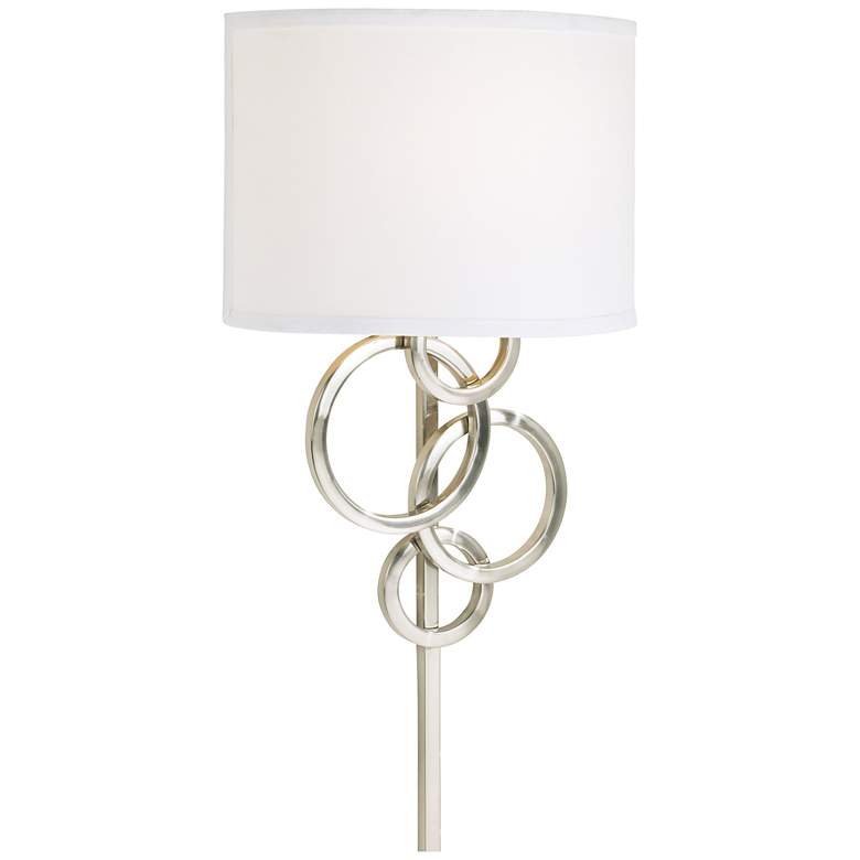 Image 7 Design Circles Plug-In Wall Sconce with Cord Cover and USB Dimmer more views