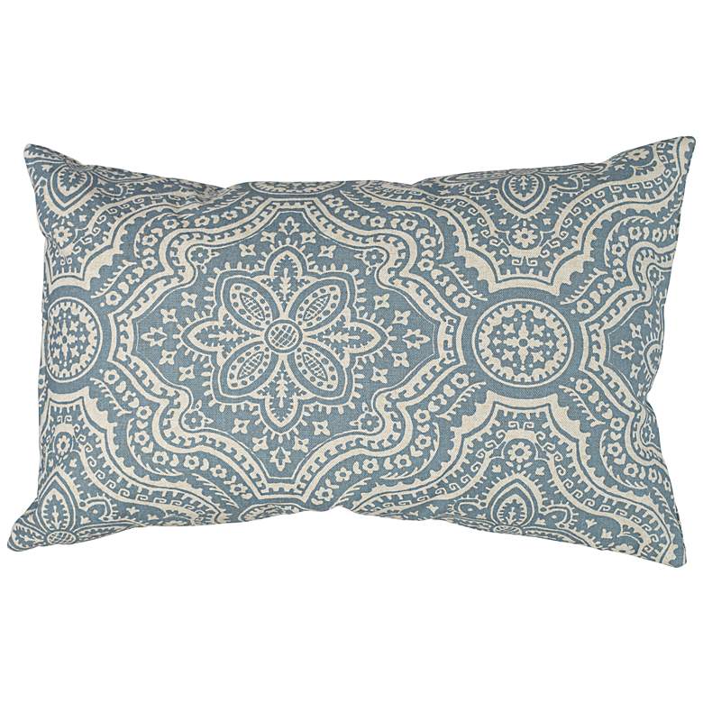 Image 1 Design Studio 13 inch x 20 inch French Blue Down Linen Pillow