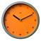 Designer 10" Wide Tangerine Wall Clock