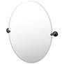 1_Designer II Black 24" x 32" Frameless Oval Wall Mirror