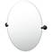 Designer II Black 24" x 32" Frameless Oval Wall Mirror