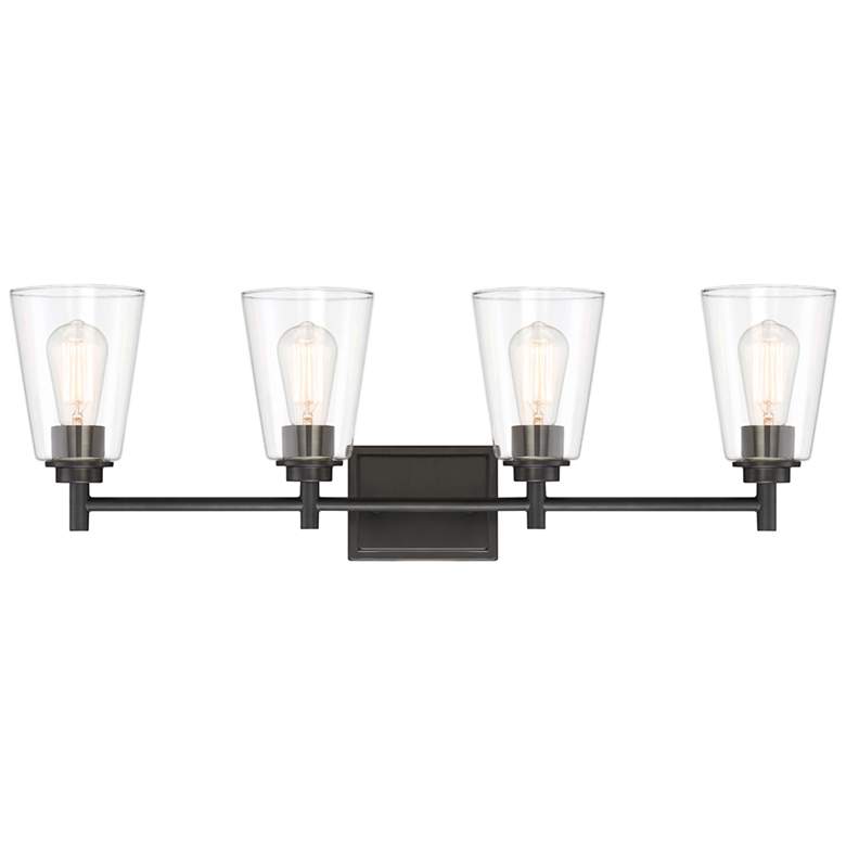 Image 2 Designers Fountain Westin 31" Wide Matte Black 4-Light Bath Light