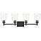 Designers Fountain Westin 31" Wide Matte Black 4-Light Bath Light