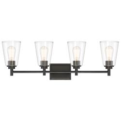 Designers Fountain Westin 31" Wide Matte Black 4-Light Bath Light