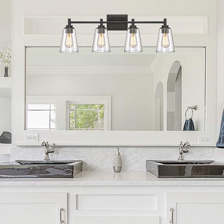 Image 4 Designers Fountain Westin 31" Wide Matte Black 4-Light Bath Light more views