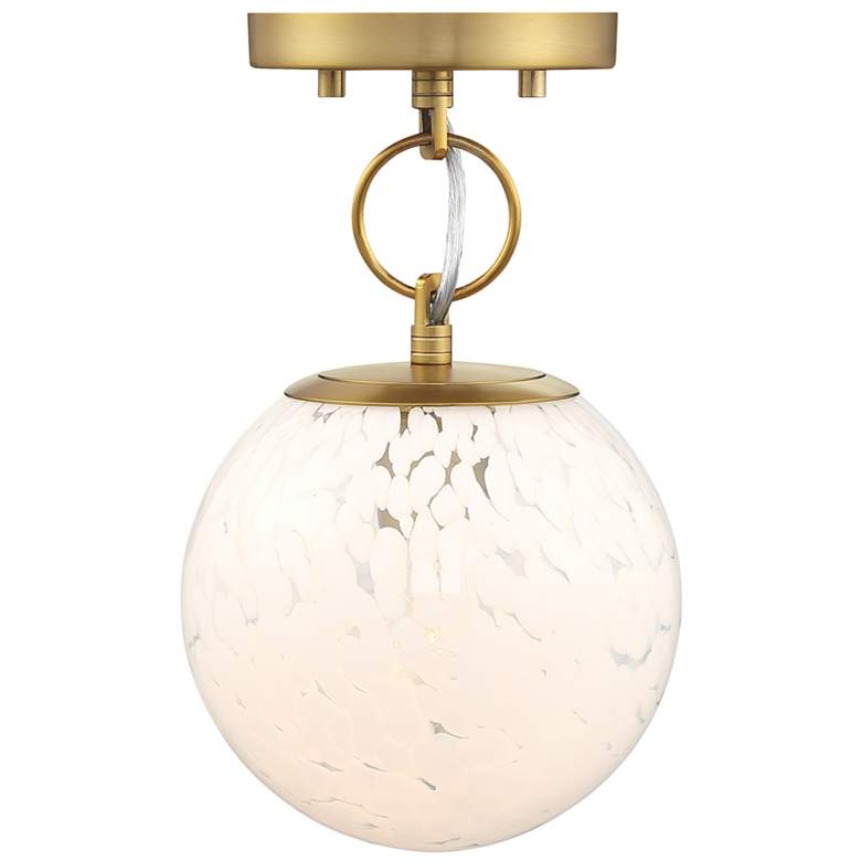 Image 1 Designers Fountain Wine Flower 7" Wide Brushed Gold Ceiling Light