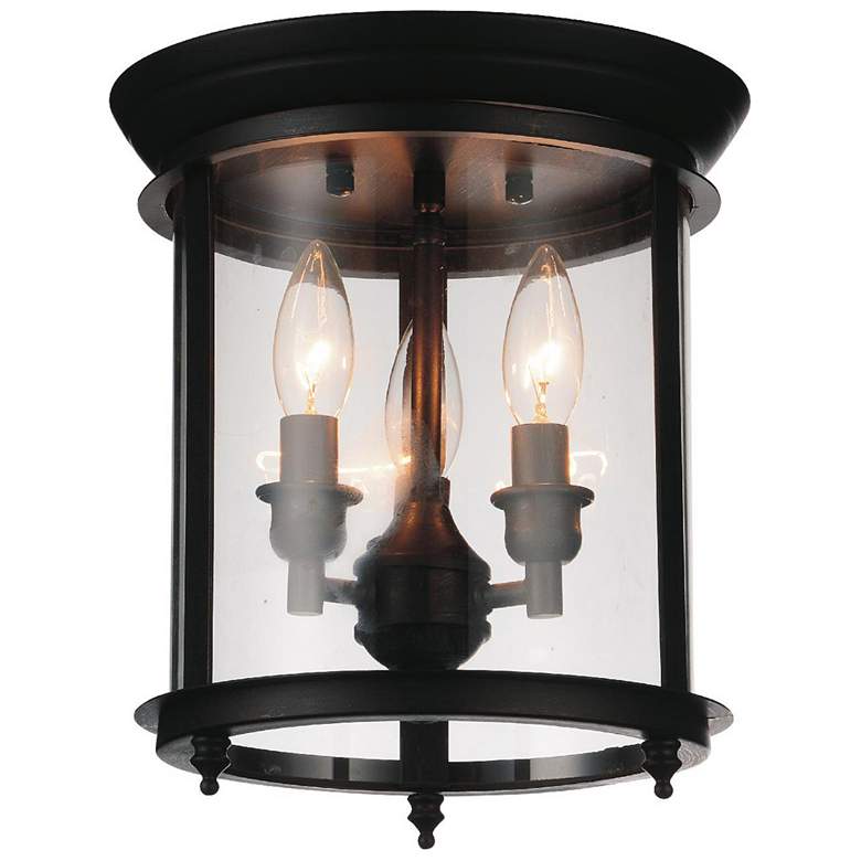 Image 1 Desire 3 Light Cage Flush Mount With Oil Rubbed Bronze Finish