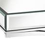 3_Desiree 23 1/2" Wide Silver Mirror Top and Chrome End Table more views