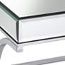 4_Desiree 23 1/2" Wide Silver Mirror Top and Chrome End Table more views