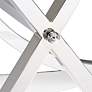 5_Desiree 23 1/2" Wide Silver Mirror Top and Chrome End Table more views