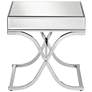 7_Desiree 23 1/2" Wide Silver Mirror Top and Chrome End Table more views