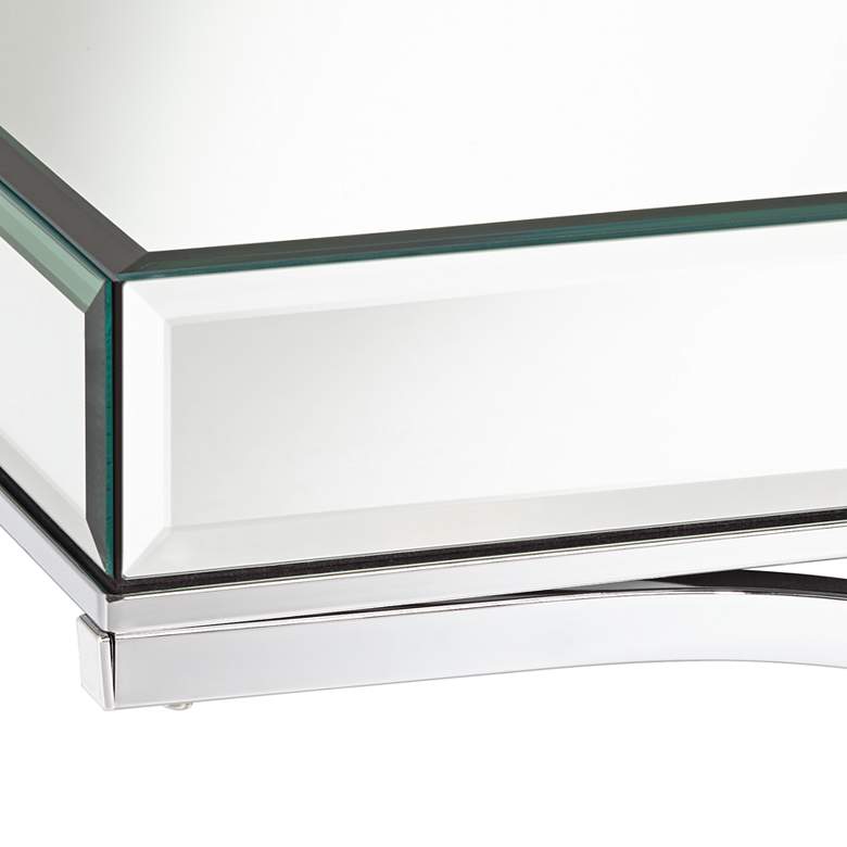 Image 4 Desiree 47 1/2" Wide Silver Mirror and Chrome Coffee Table more views