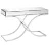 Desiree 48" Wide Silver Mirror Top and Chrome Console Table