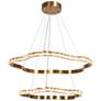 1_Deslumbrante 25 1/2"W Plating Brass 2-Tiered LED Chandelier