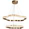 Deslumbrante 25 1/2"W Plating Brass 2-Tiered LED Chandelier