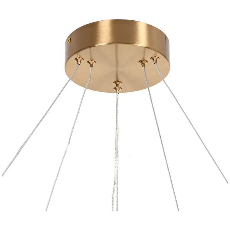Image 2 Deslumbrante 25 1/2"W Plating Brass 2-Tiered LED Chandelier more views