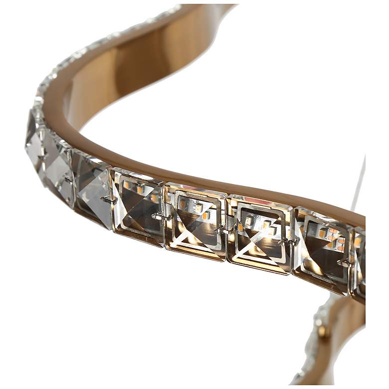 Image 4 Deslumbrante 25 1/2"W Plating Brass 2-Tiered LED Chandelier more views
