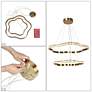 6_Deslumbrante 25 1/2"W Plating Brass 2-Tiered LED Chandelier more views