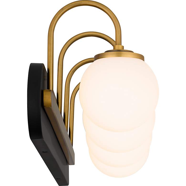 Image 5 Desmond 30" Wide Matte Black with Gold 4-Light Bath Light more views