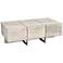 Desmond 54" Wide Whitewash Wood Modern Coffee Table