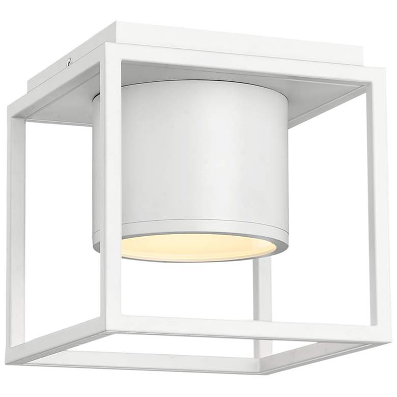 Image 1 Desmond 7 1/8" Wide LED Flush Mount in Matte White with Matte White Sh