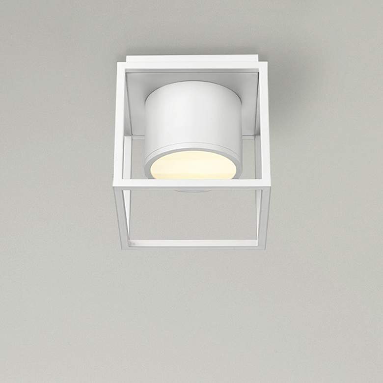 Image 1 Desmond 7 1/8" Wide LED Flush Mount in Matte White with Matte White Sh