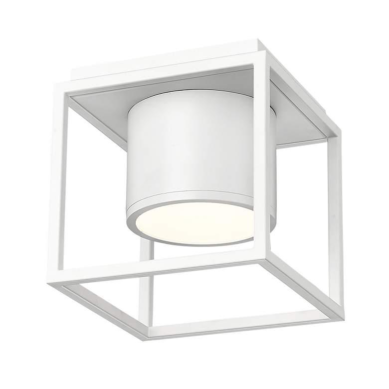 Image 4 Desmond 7 1/8" Wide LED Flush Mount in Matte White with Matte White Sh more views