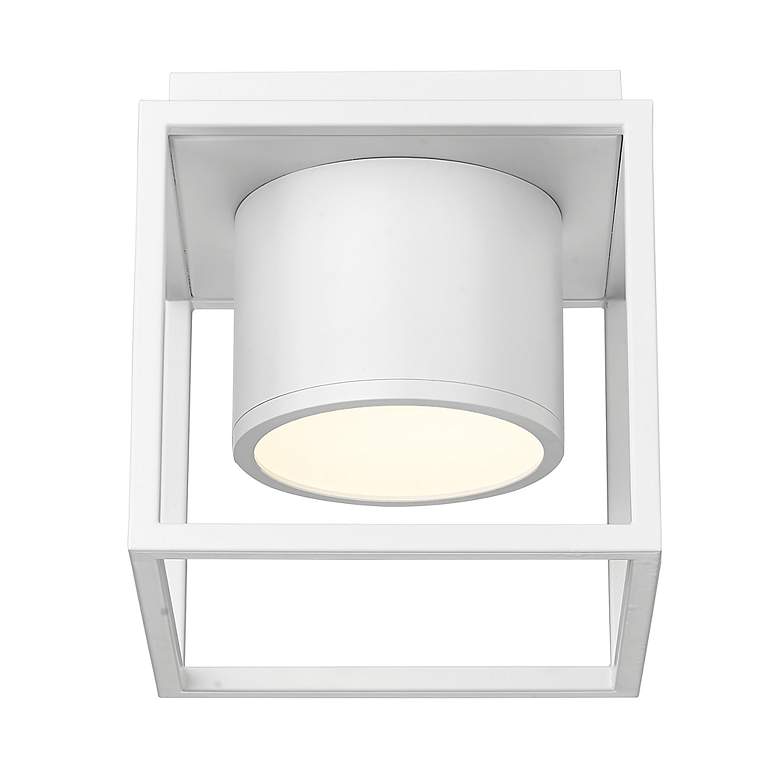 Image 5 Desmond 7 1/8" Wide LED Flush Mount in Matte White with Matte White Sh more views