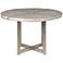 Desmond Hand-Distressed Wood and Nickel Round Dining Table