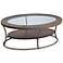 Desoto Natural Slate Warm Sienna Oval Cocktail Table