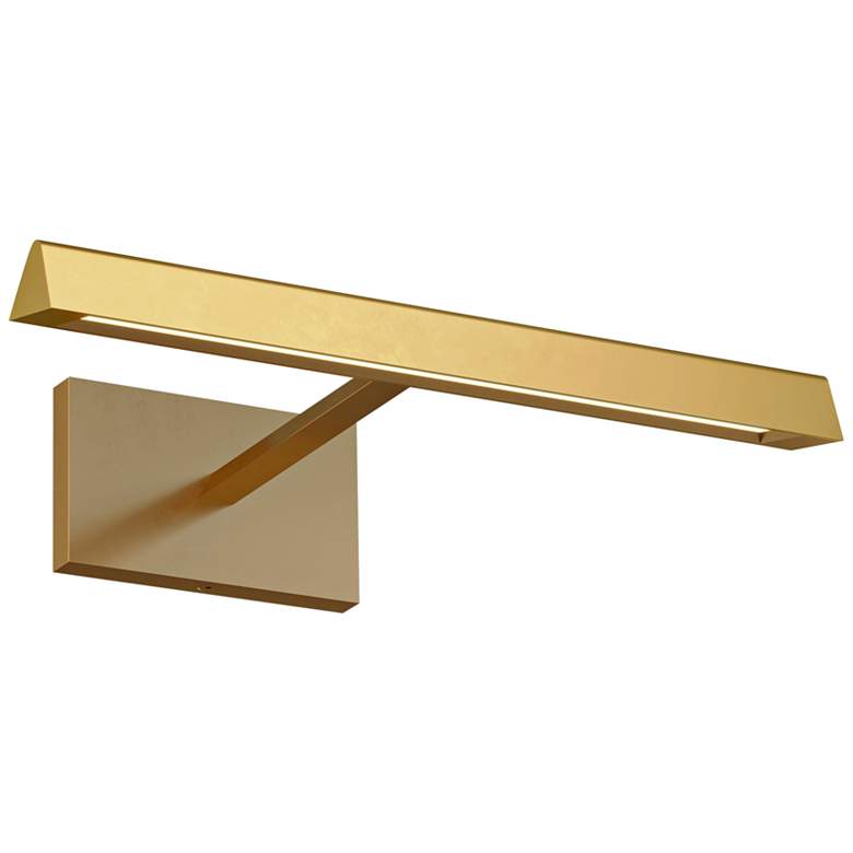 Image 1 Dessau 12 3/4" Wide Natural Brass 120V LED Picture Light