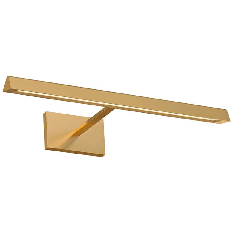 Image 1 Dessau 18 1/4" Wide Natural Brass 277V LED Picture Light