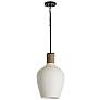 2_Destin 12" Wide Dark Pewter White Ceramic Mini Pendant