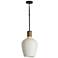 Destin 12" Wide Dark Pewter White Ceramic Mini Pendant