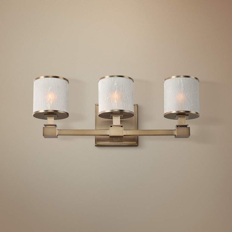 Image 1 Destin 19" Wide Brushed Bronze 3-Light Bath Light