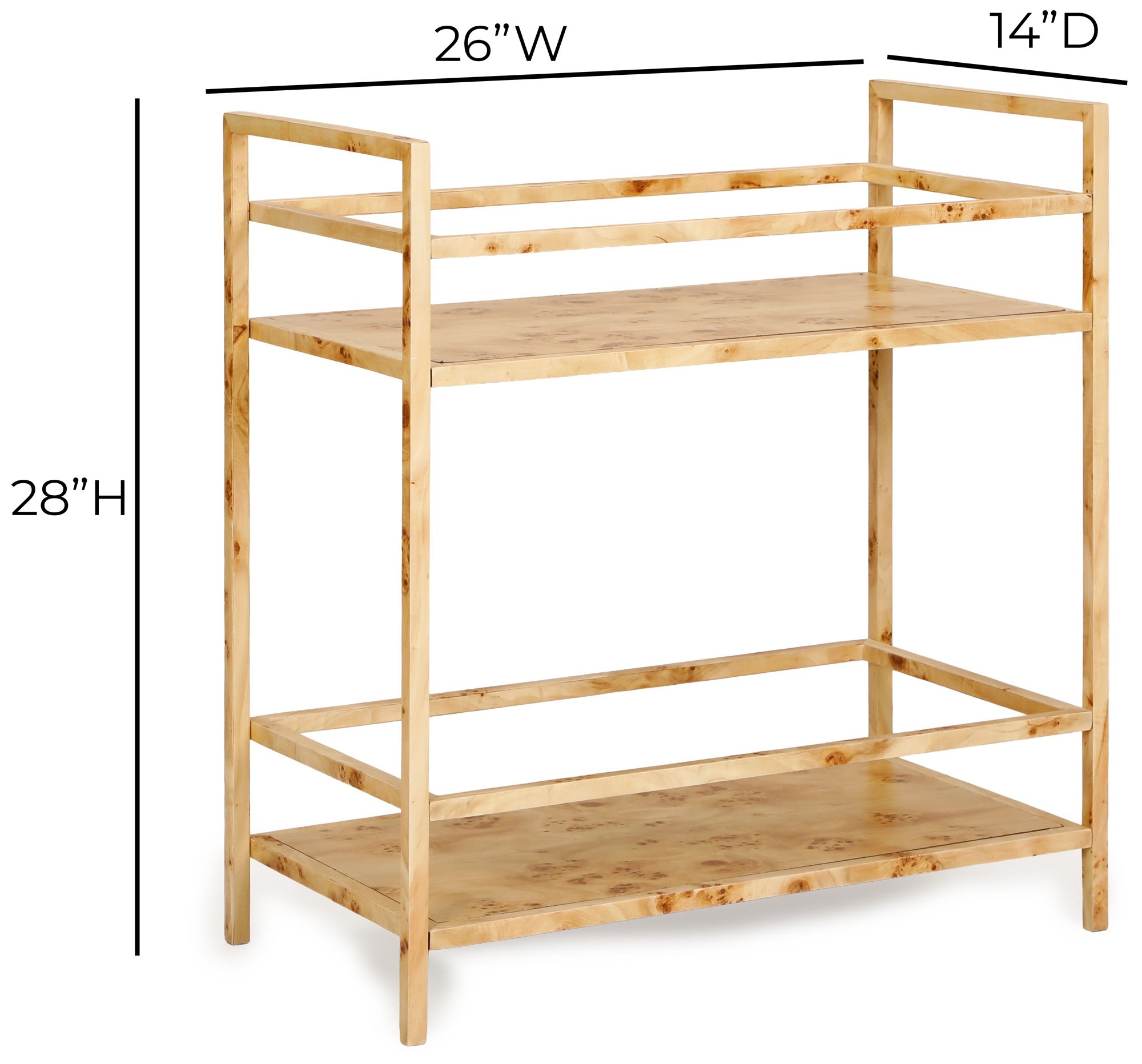 Image 6 Destin Burl Designer Bar Cart more views