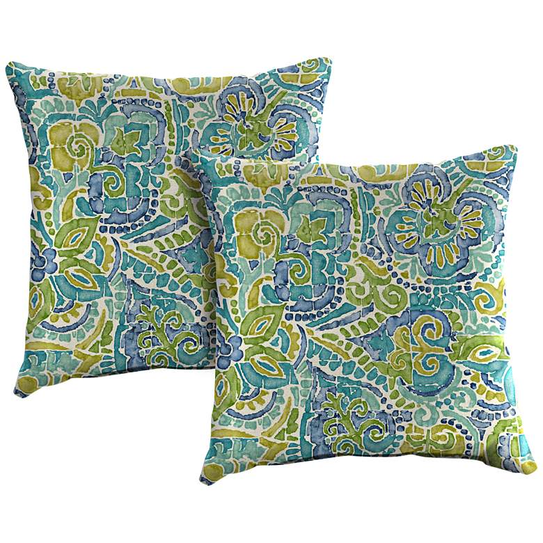 Image 1 Destiny Caribbean 18 inch Square Indoor-Outdoor Pillow Set of 2