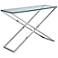 Destiny Clear Glass Top and Stainless Steel Console Table