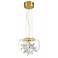 Destiny LED 11 IN Glass Crystal Aged Brass Mini-Pendant