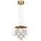 Destiny LED 16 In Glass Crystal Brass Pendant