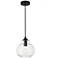 Destry 1 Lt Black Pendant With Clear Glass