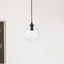 Thumbnail1 of Destry 1 Lt Black Pendant With Clear Glass
