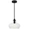 Destry 1 Lt Black Pendant With Clear Glass